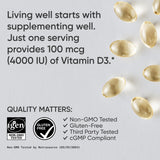 Sports Research Vitamin D3 softgel with coconut oil