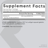 Sports Research Vitamin D3 softgels side view