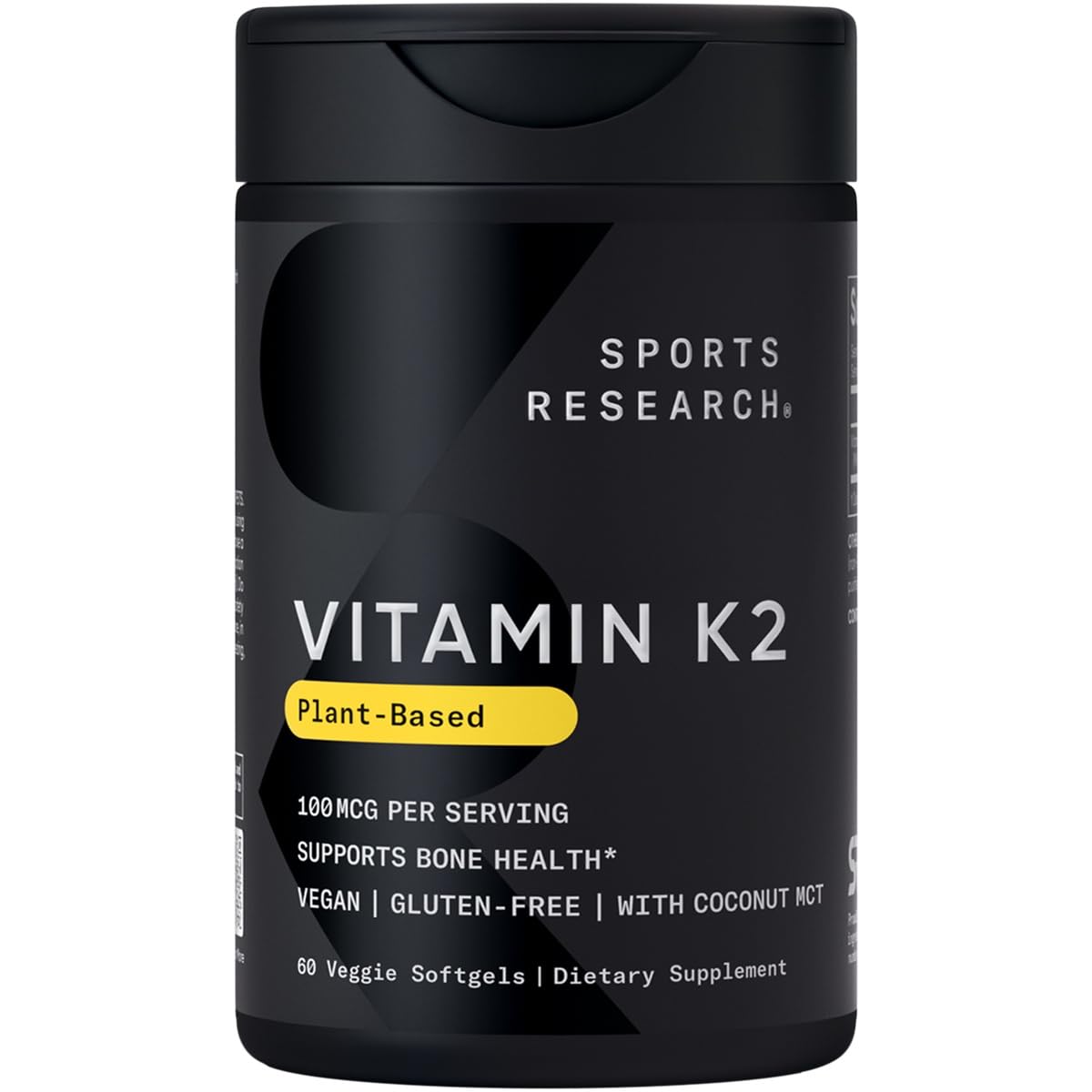 Sports Research Vitamin K2 Menaquinone-7 100mcg softgel front view