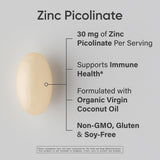 Sports Research Zinc Picolinate 30mg softgel back view