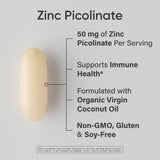 Sports Research Zinc Picolinate 50mg Softgels side view