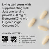 Sports Research Zinc Picolinate 50mg Softgels with Organic Coconut Oil