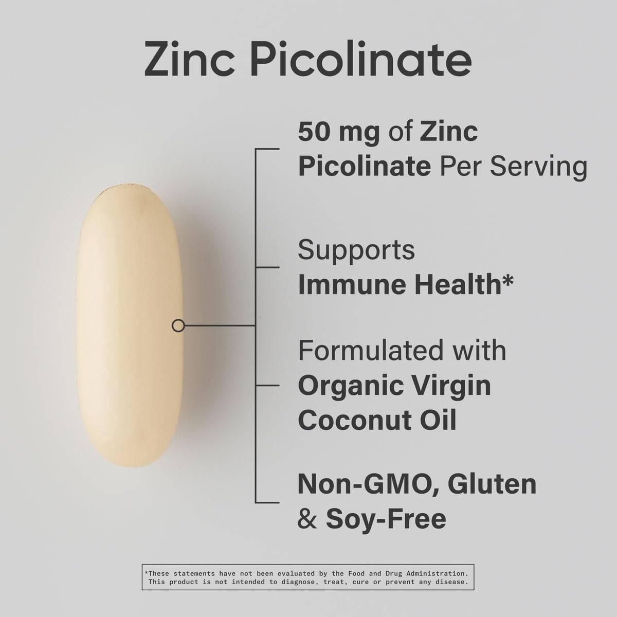 Sports Research Zinc Picolinate Liquid Softgels side view