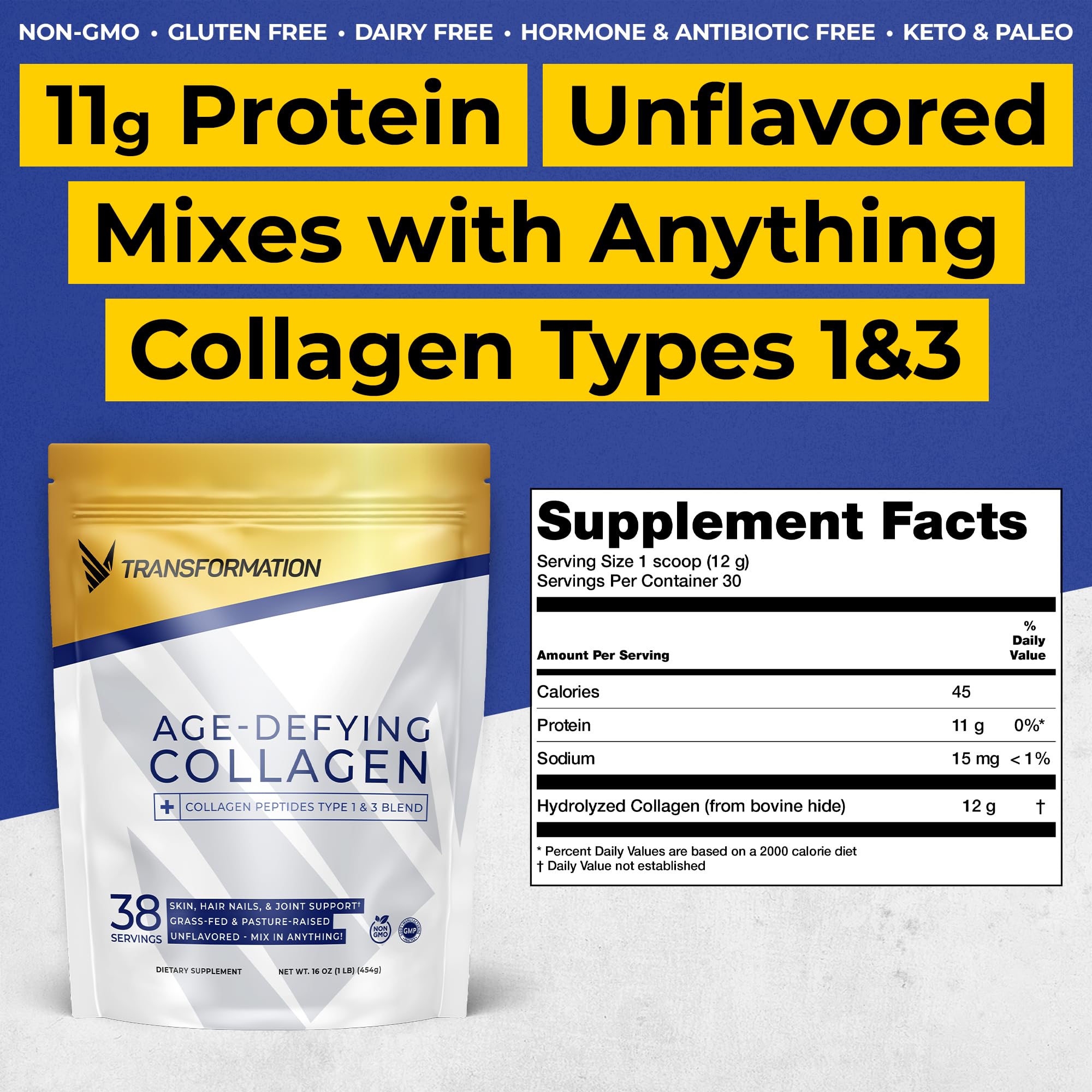 SPR BODY Collagen Peptides Powder 649g packaging