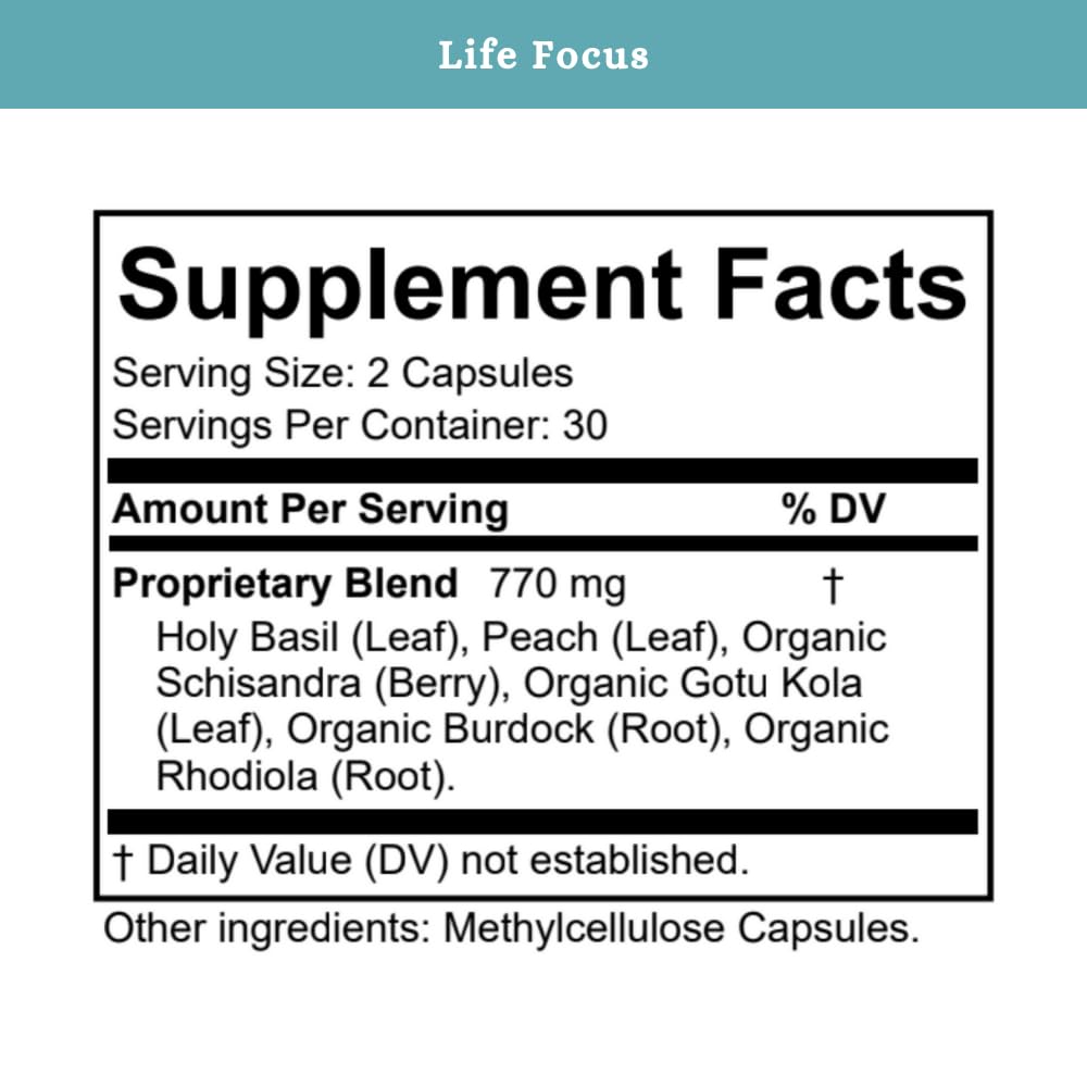 SPRIGS Life Focus Adaptogenic Brain Support Supplement in a lifestyle setting