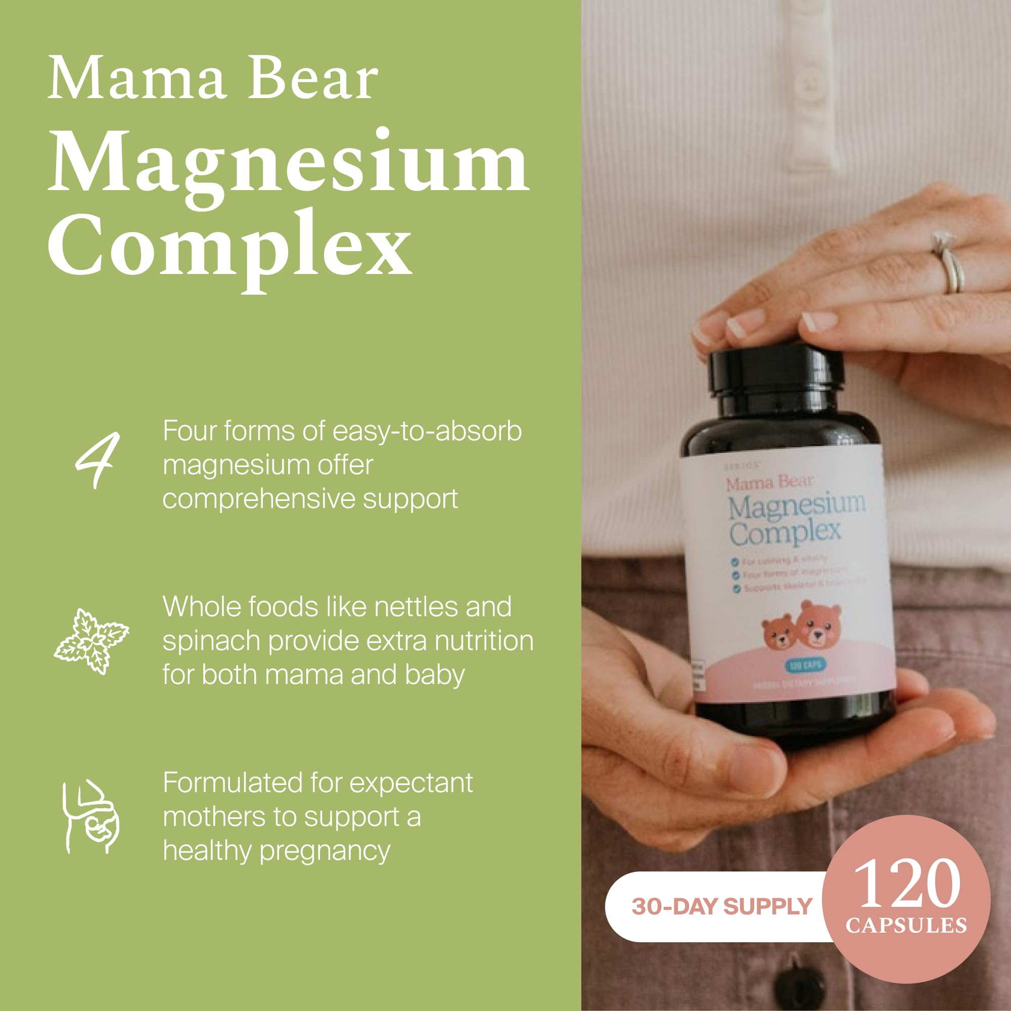 SPRIGS Prenatal Magnesium Complex bottle with capsules