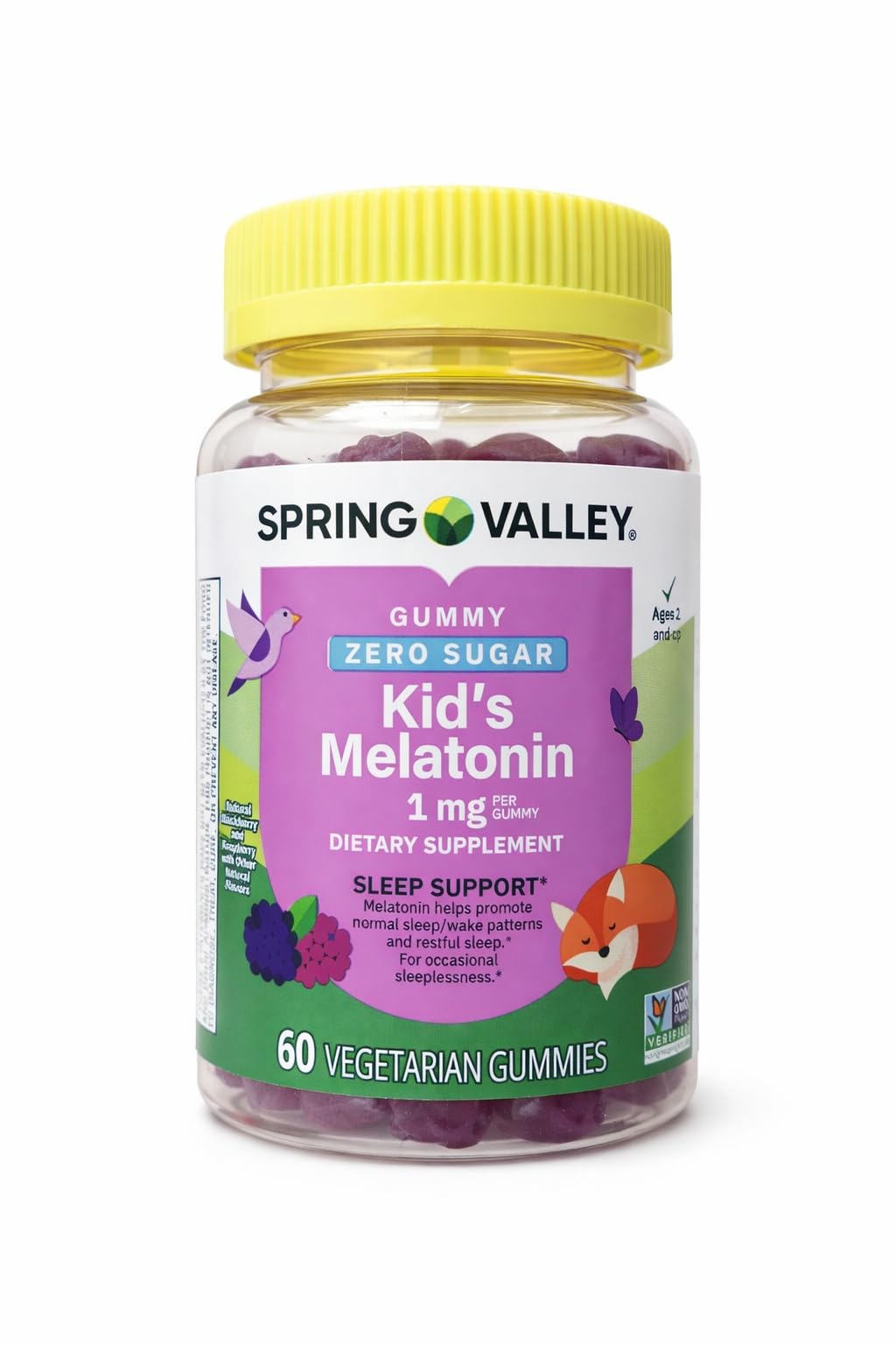 Spring Valley Vegetarian Melatonin Gummies for Kids 60 Ct packaging front view