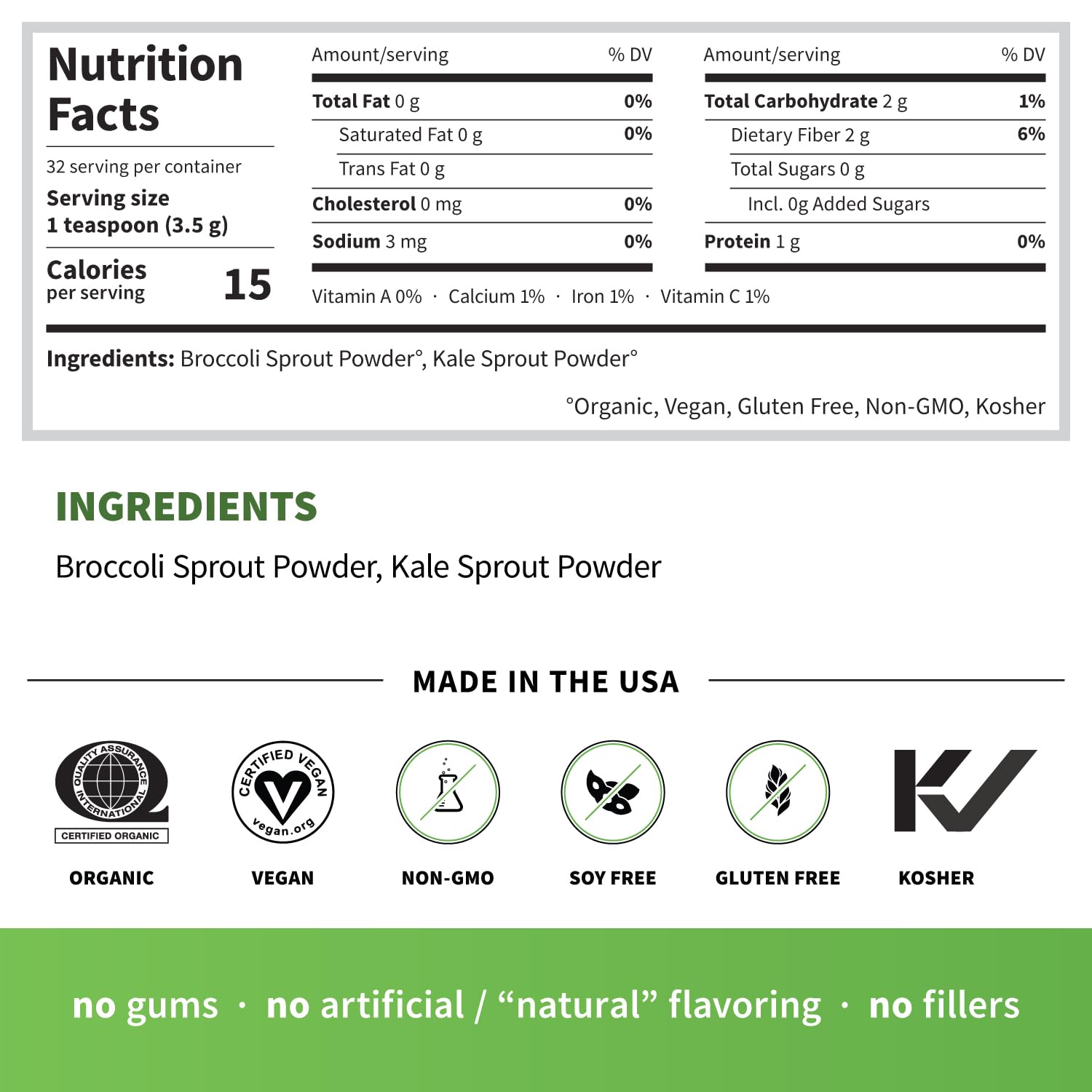 Sprout Living Broccoli & Kale Sprout Powder sprinkled on salad