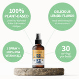 Sprout Living Vitamin D3 & K2 Spray with dosage instructions