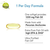 Sprout Source Fish Oil Softgels 1200mg bottle with label