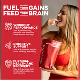 SquatGummi Creatine Gummies nutritional information on packaging