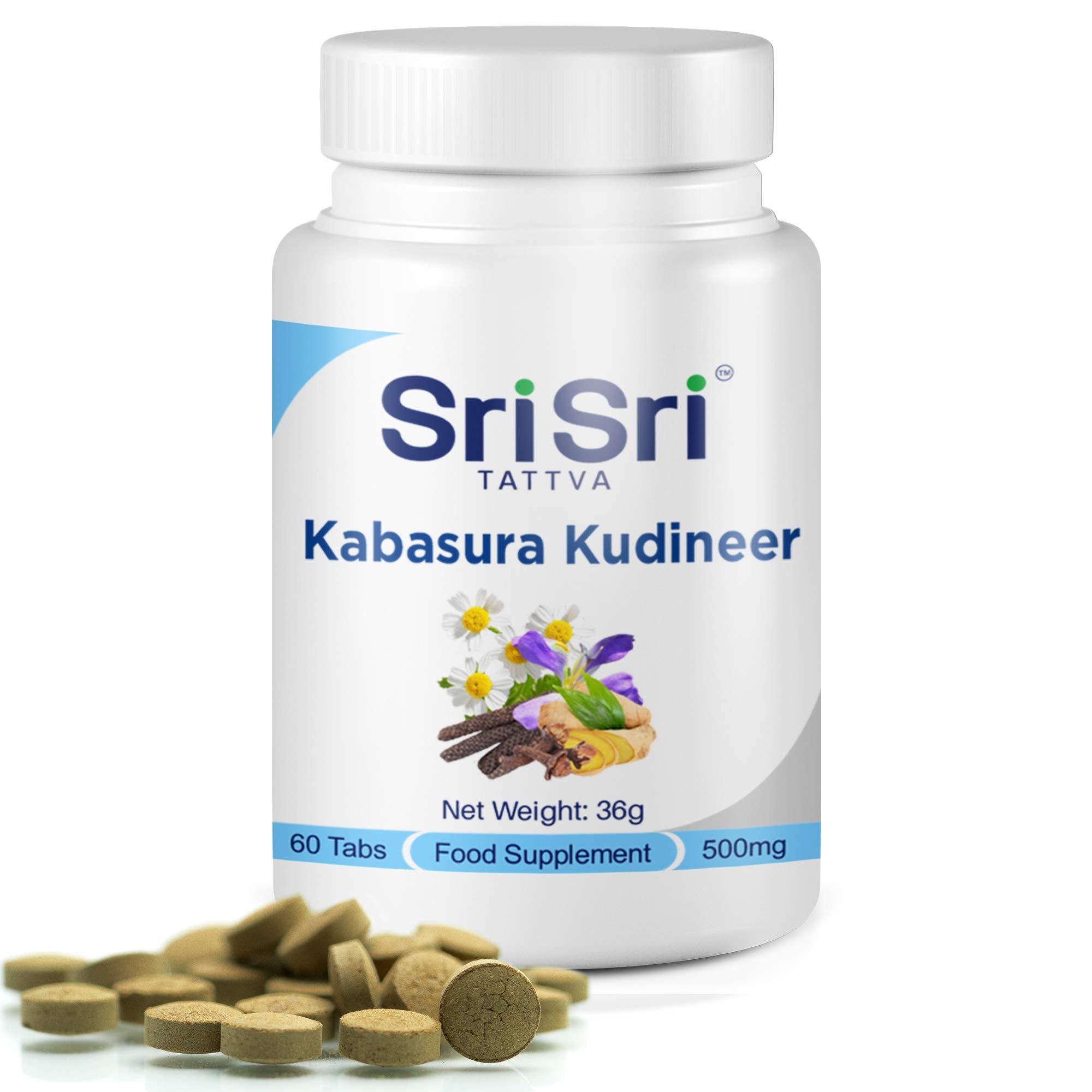 SRI SRI TATTVA Kabasura Kudineer Herbal Tablets front view