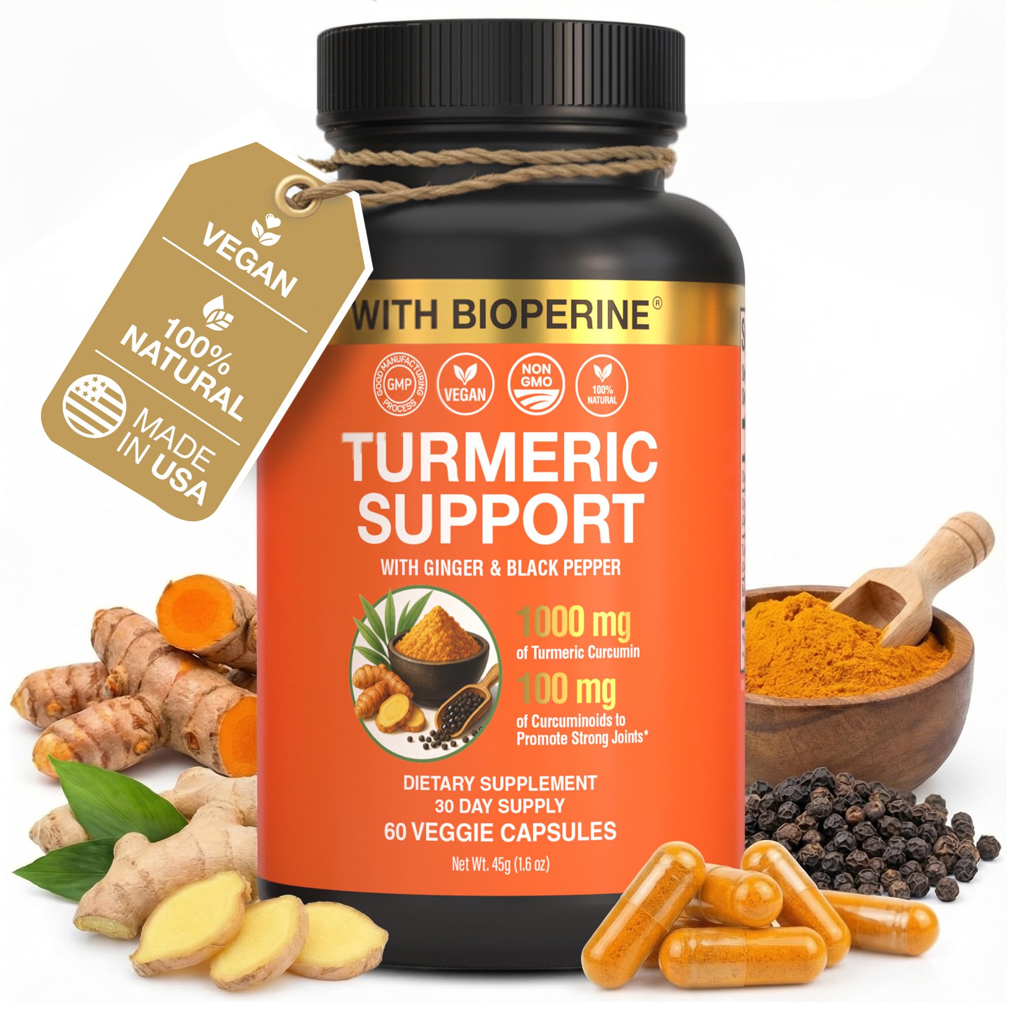 SS SLEEVE STARS Curcumin Supplement bottle front view