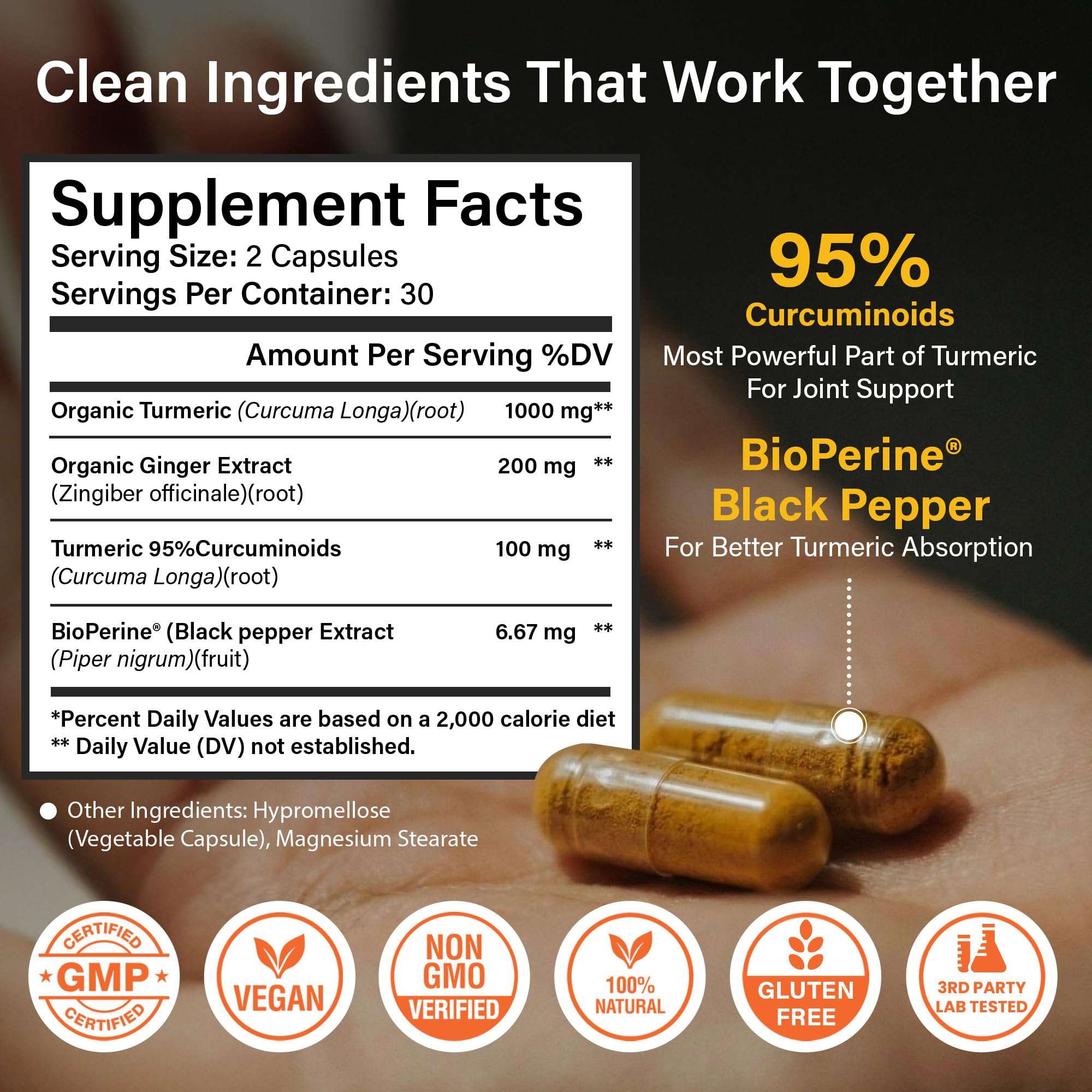 SS SLEEVE STARS Curcumin Supplement ingredients list