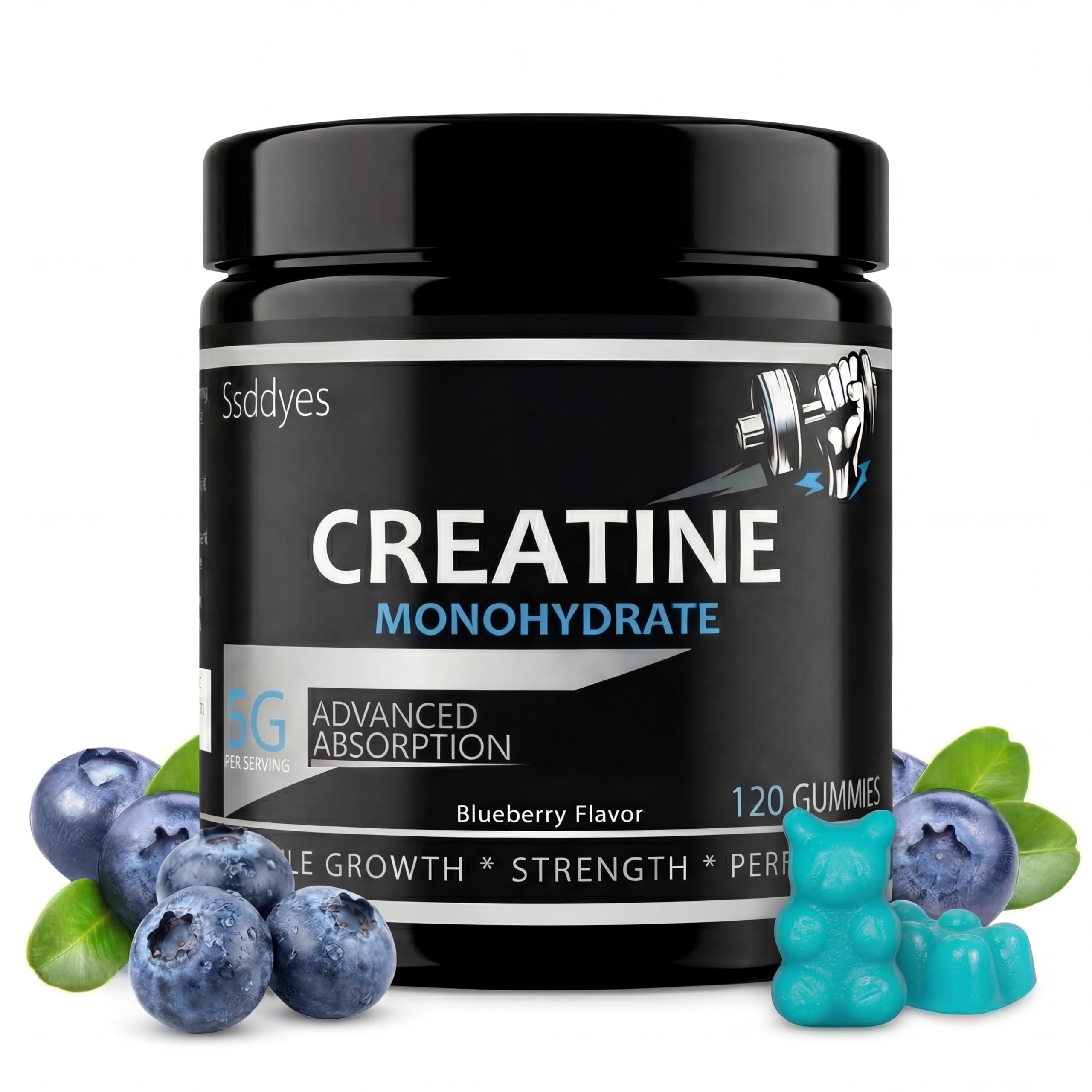 Ssddyes Creatine Gummies 120 Count front view