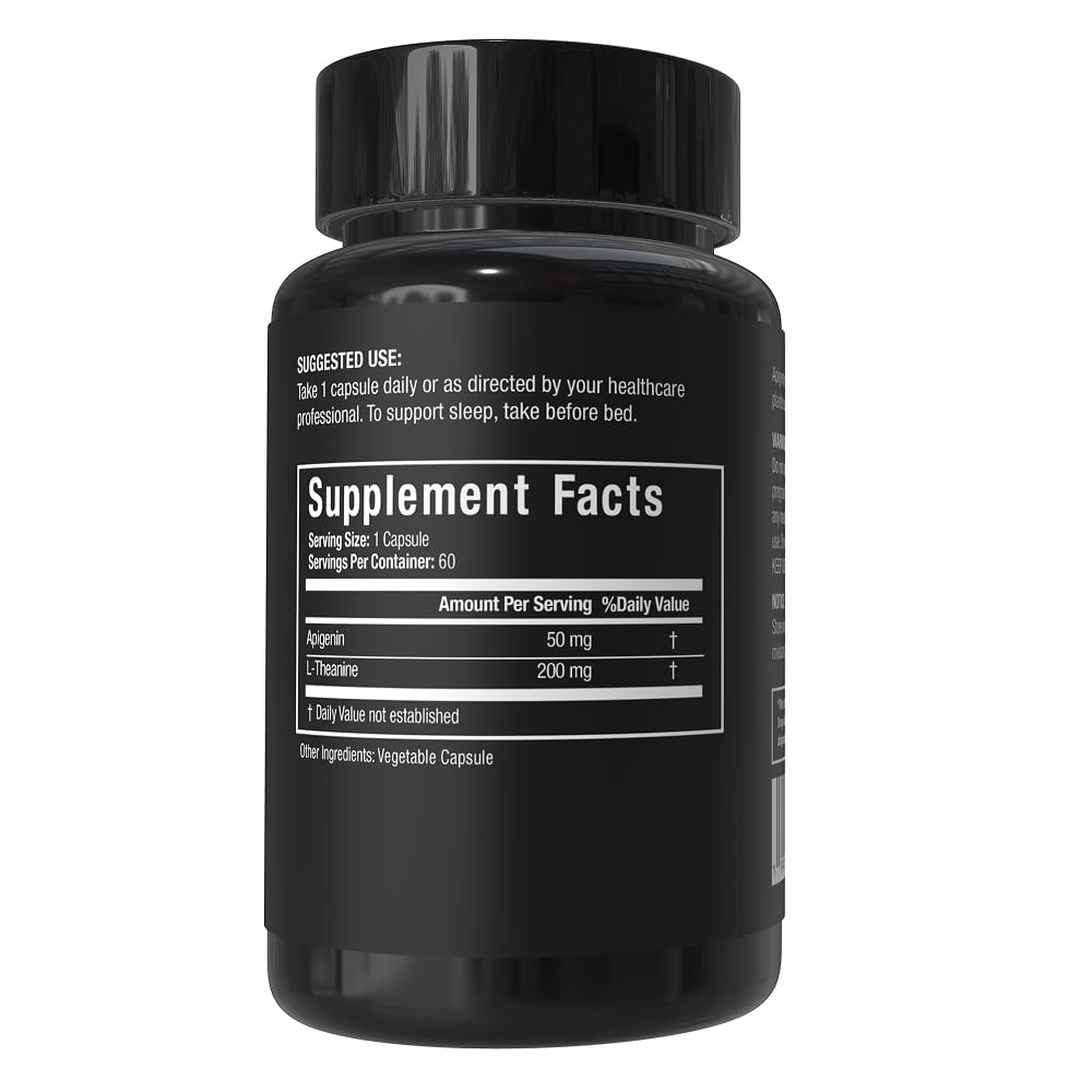 STACKED LAB Sleep Supplement Capsules back view with ingredient list