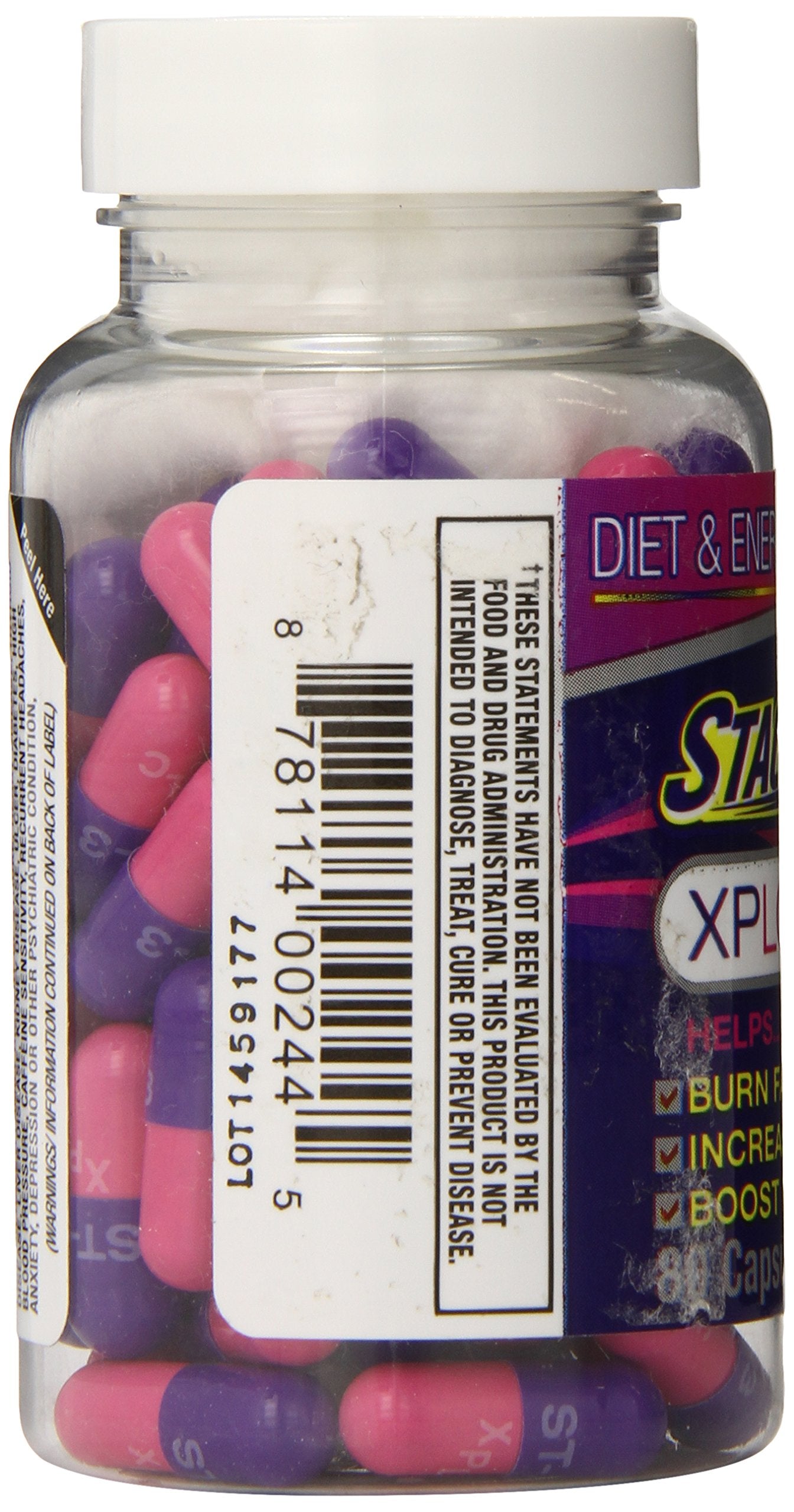 STACKER 2 Fat Burner Supplement back view with ingredient list