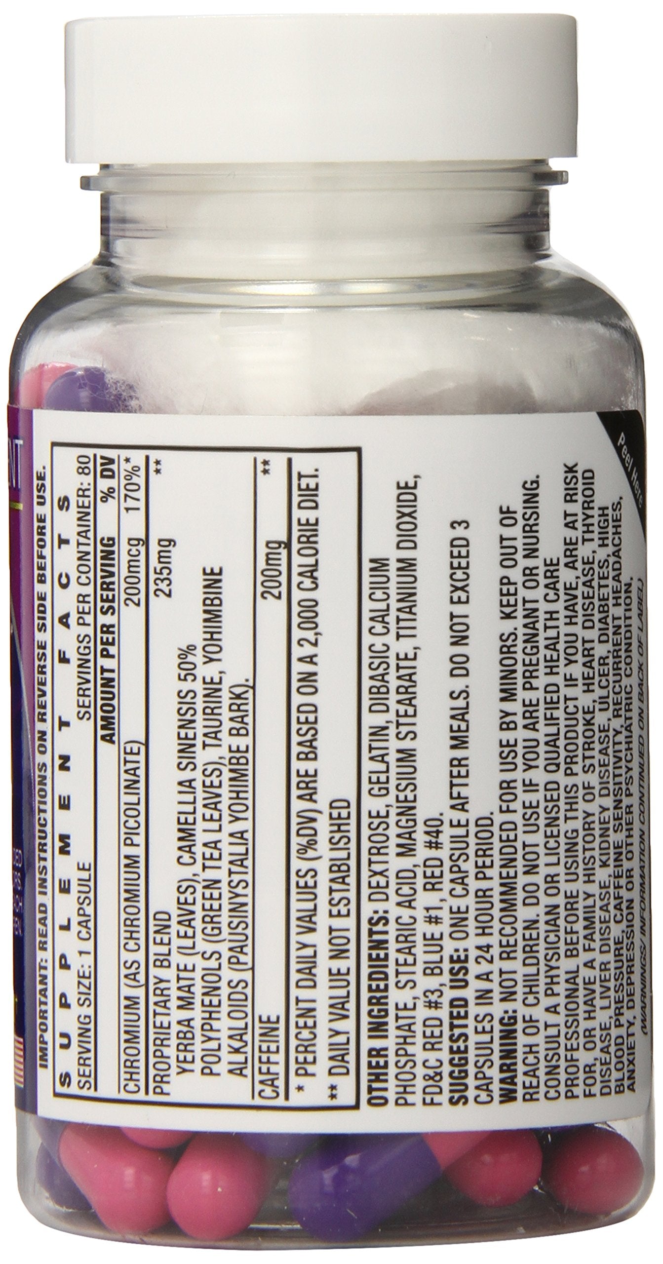 STACKER 2 Fat Burner Supplement side view showing capsule details