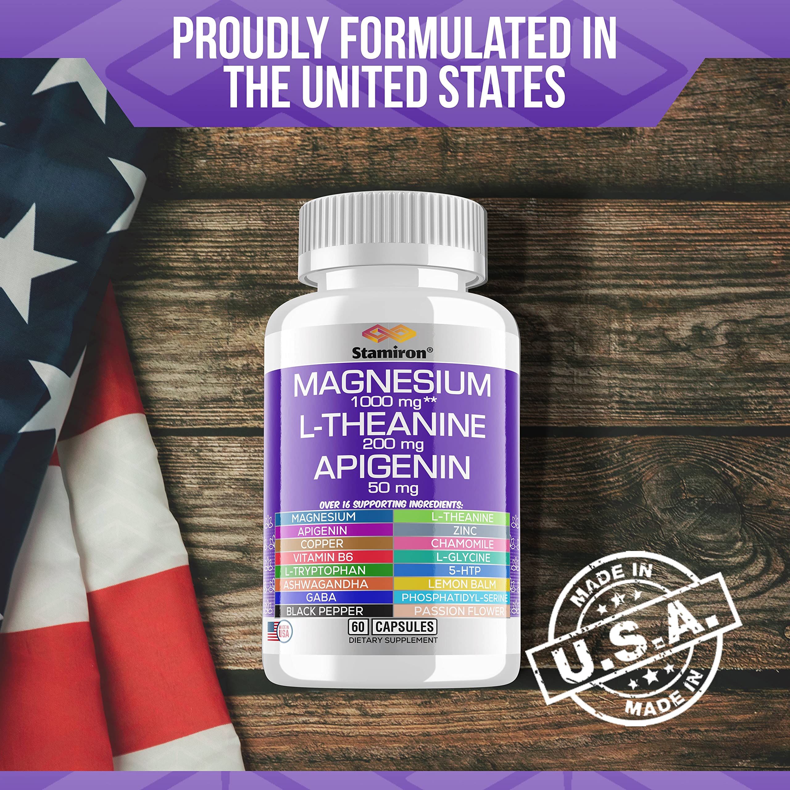 Stamiron Magnesium Supplement bottle with label