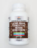 Stamiron MegaMushi Lion's Mane Supplement ingredients list on the back