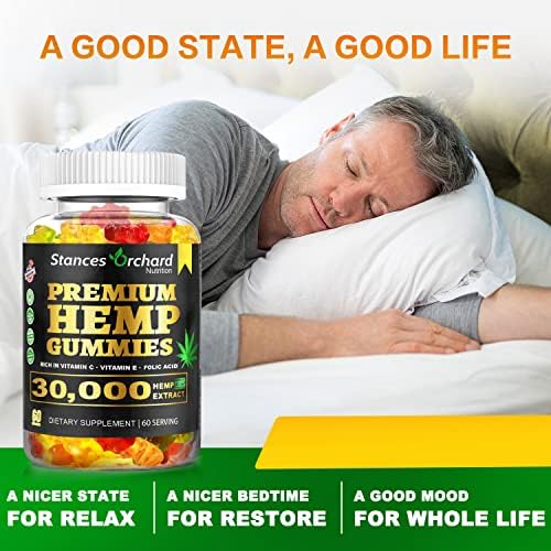 STANCES ORCHARD Hemp Gummies with fruits background