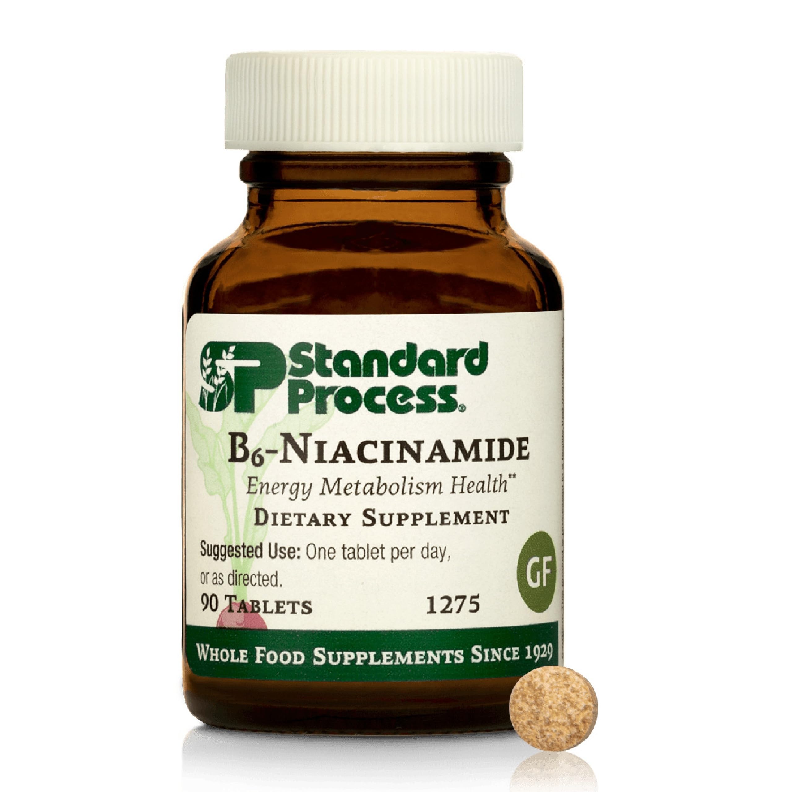Standard Process B6-Niacinamide Supplement front view with packaging