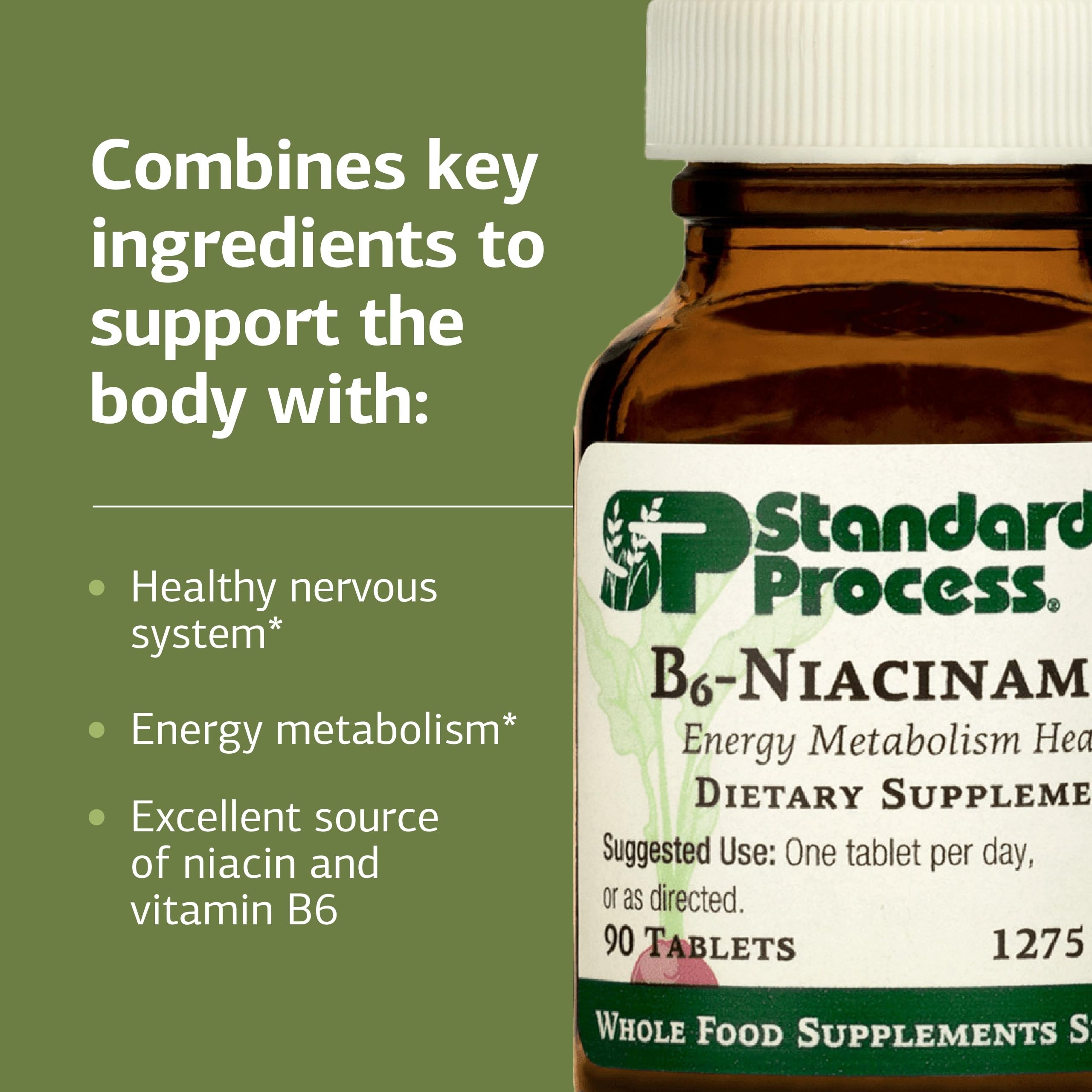 Standard Process B6-Niacinamide Supplement packaging details