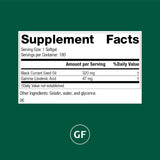 Standard Process Black Currant Oil 320mg softgel packaging