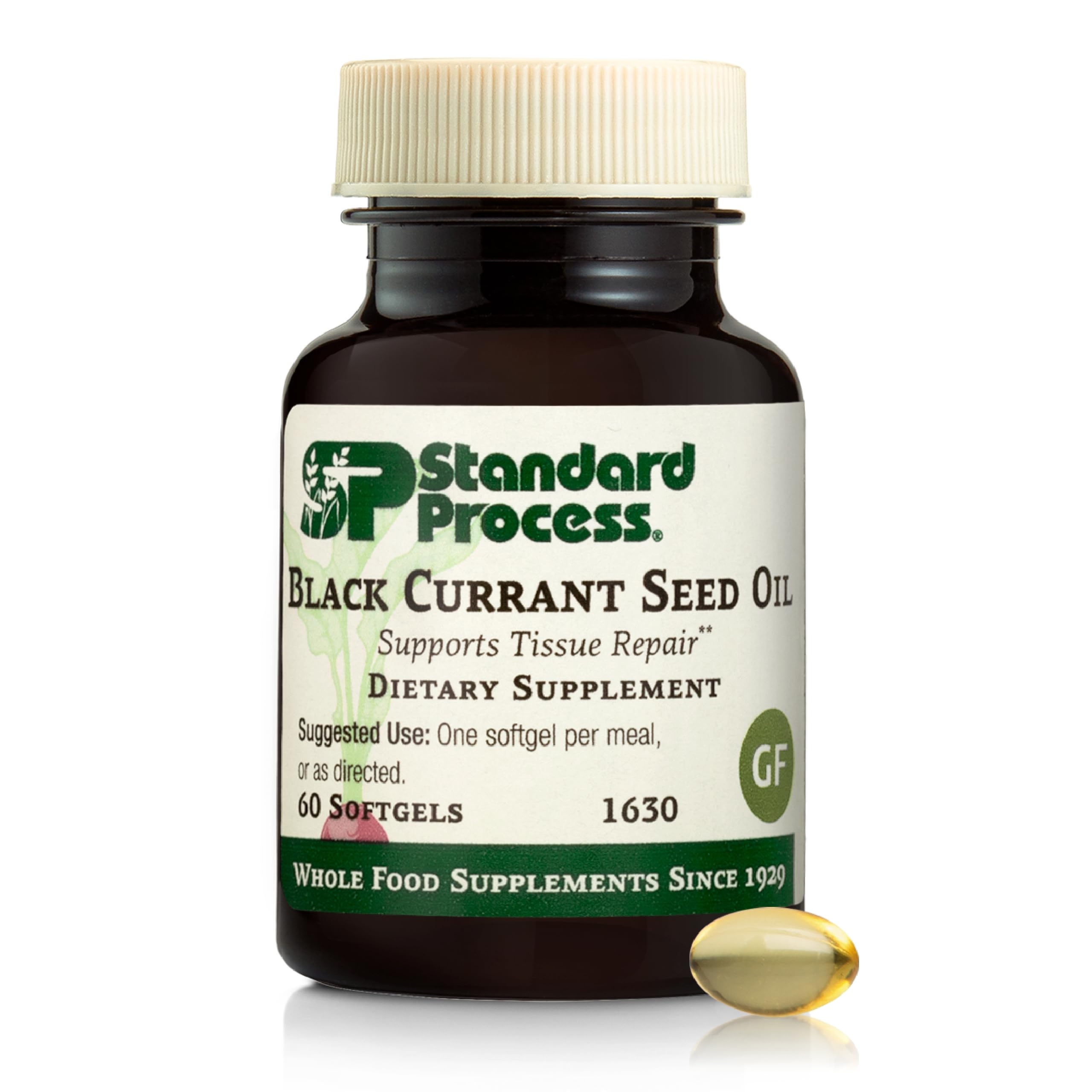 Standard Process Black Currant Oil 320mg softgels front view