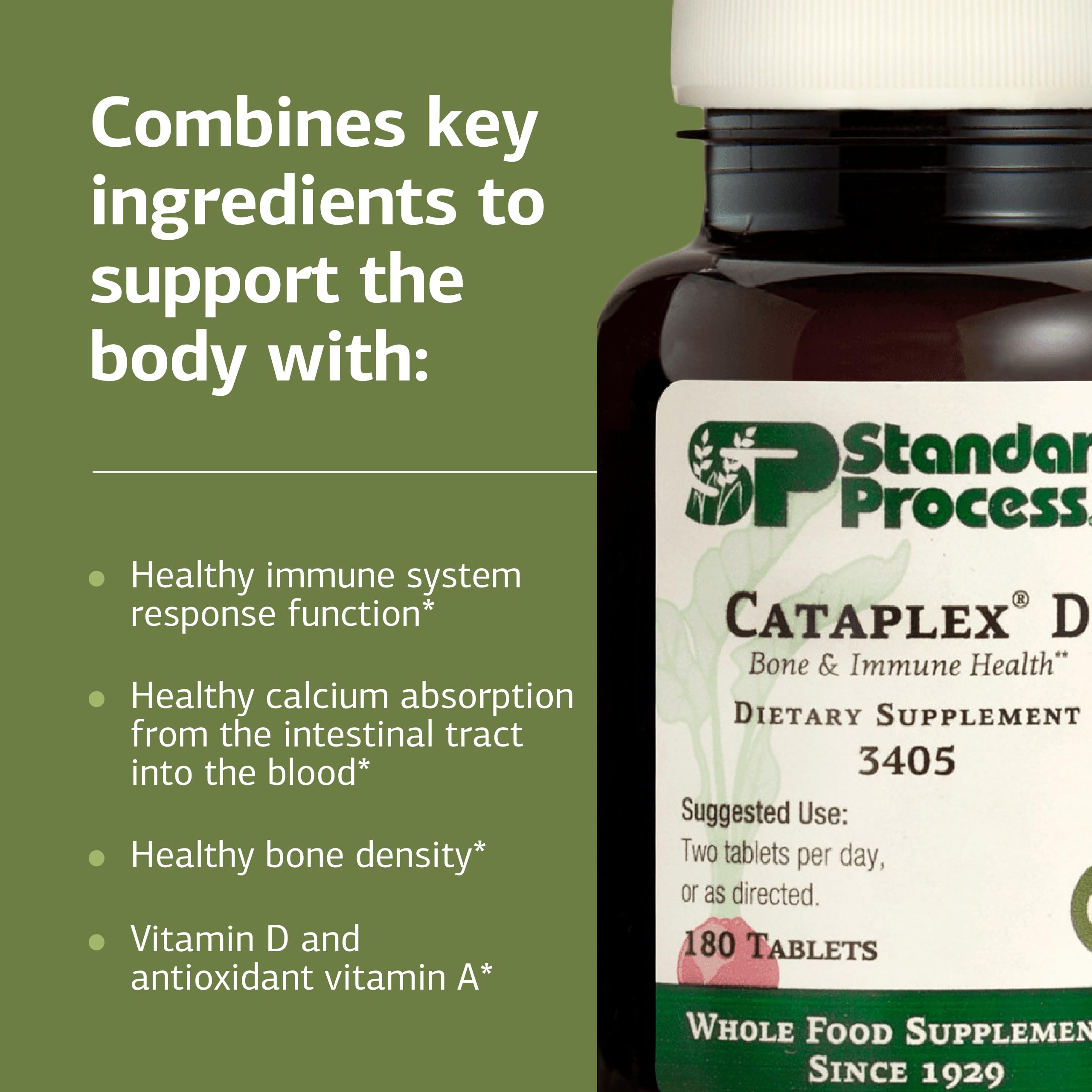 Standard Process Cataplex D Vitamin D Supplement tablets close-up