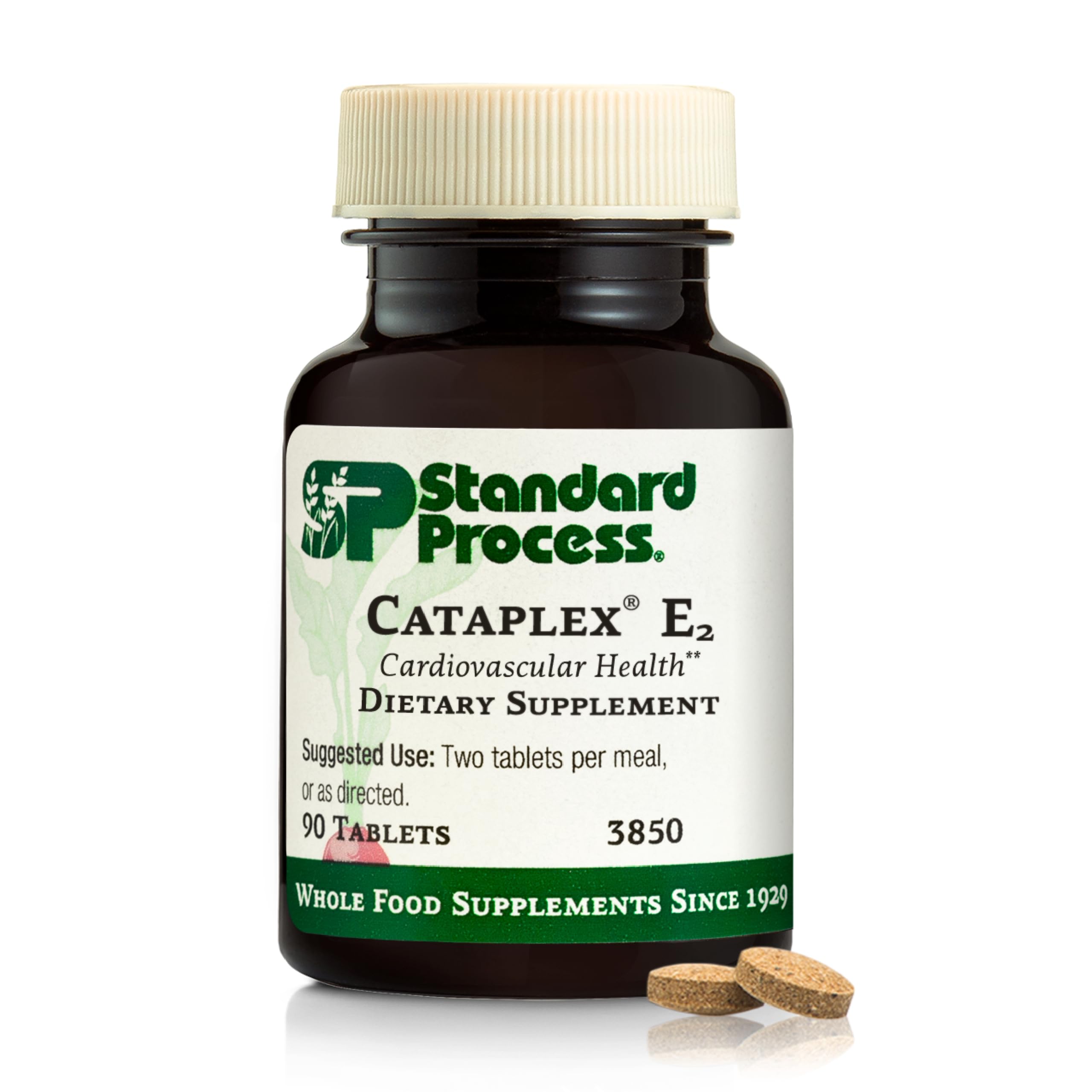 Standard Process Cataplex E2 Selenium Supplement 90 Tablets front view