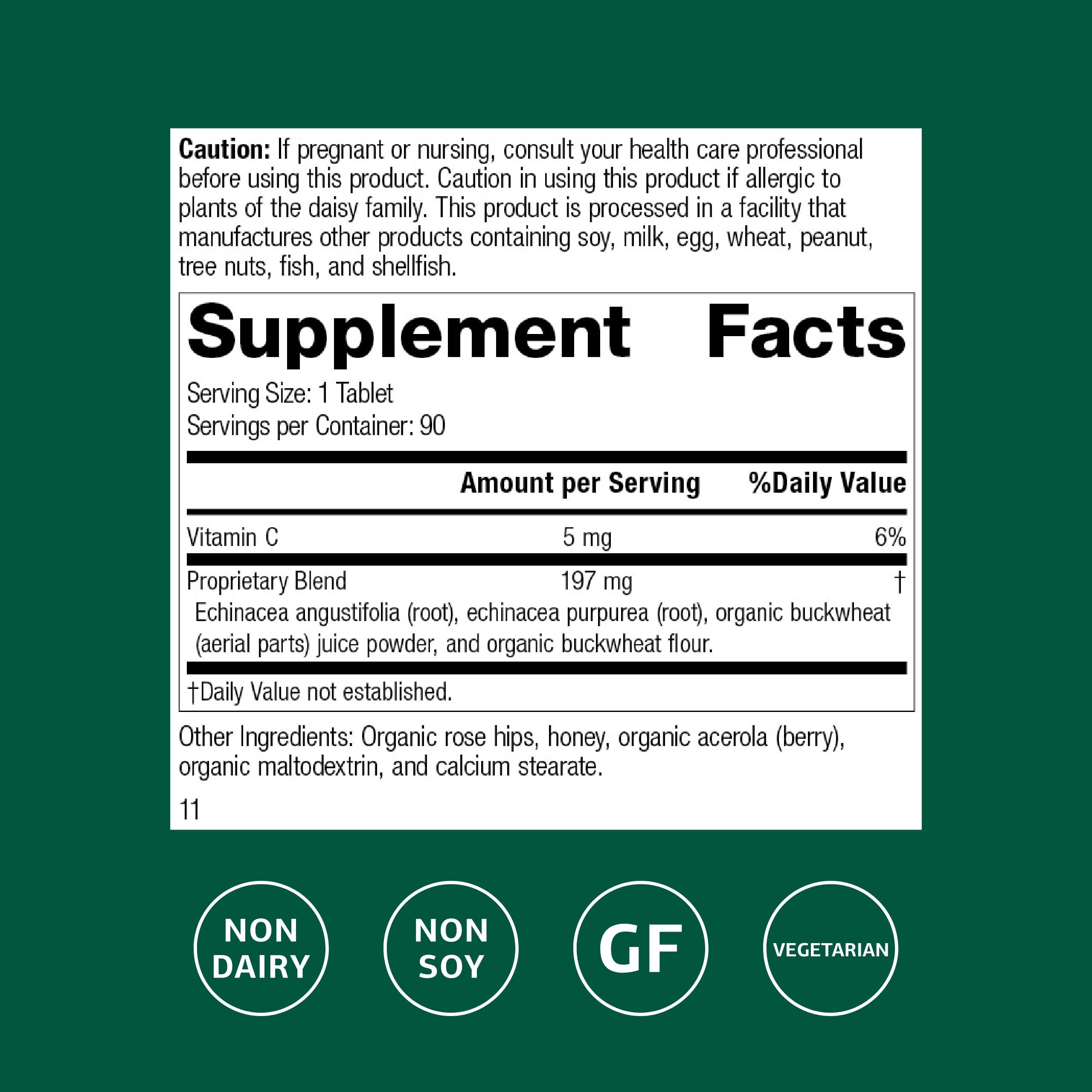 Standard Process Echinacea-C supplement tablet close-up