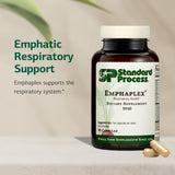 Standard Process Emphaplex capsules on a wooden table