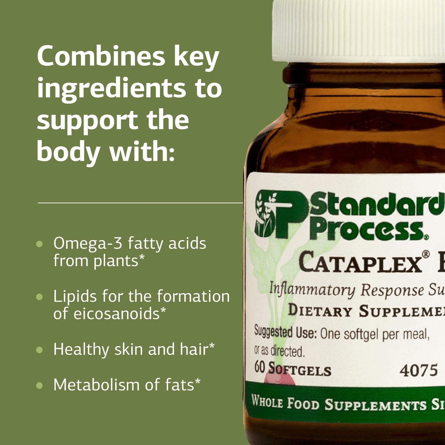 Standard Process Flax Oil Plus Omega 3-6-9 Softgels packaging