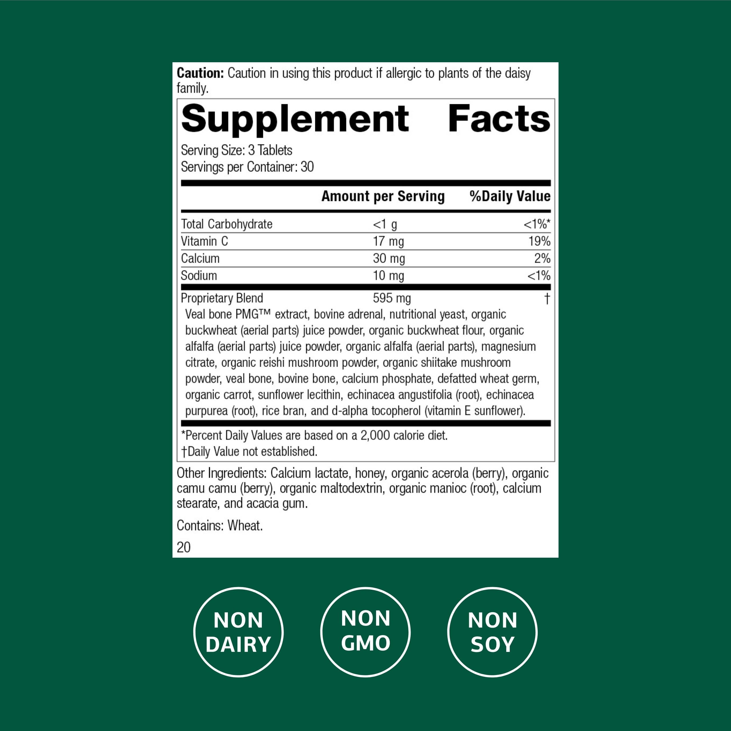 Standard Process Inc. Cataplex C Vitamin C Supplement side view