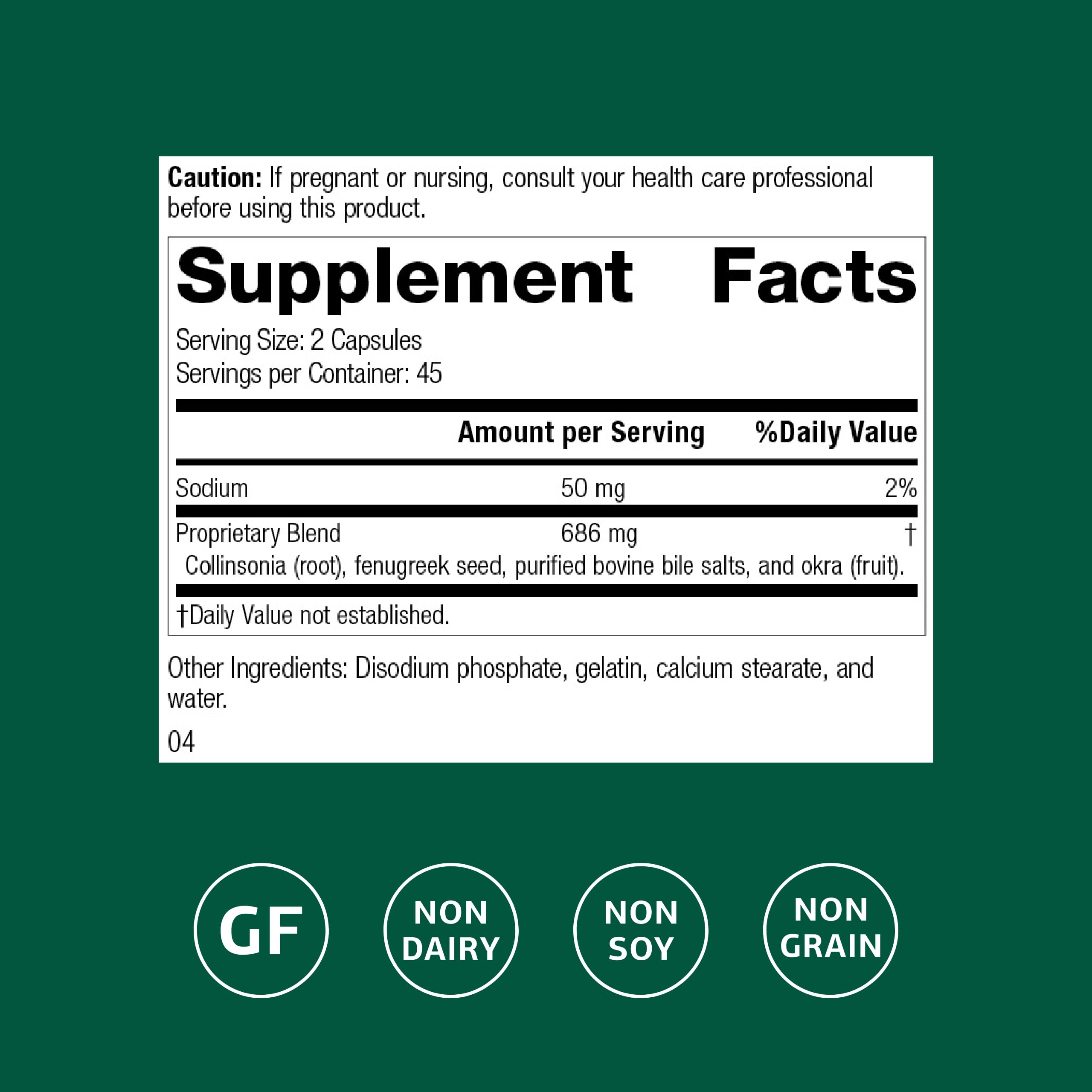 Standard Process Inc. Fen-Cho supplement bottle side view