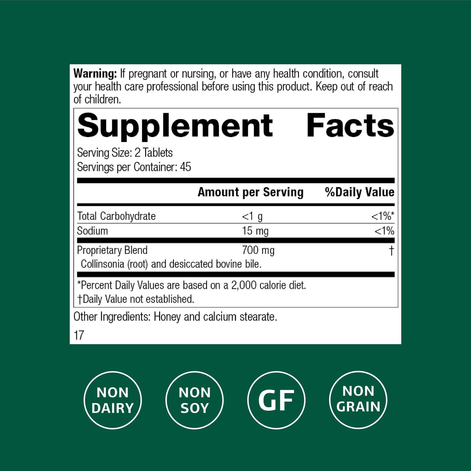 Standard Process Inc. Gallbladder Support Supplement packaging