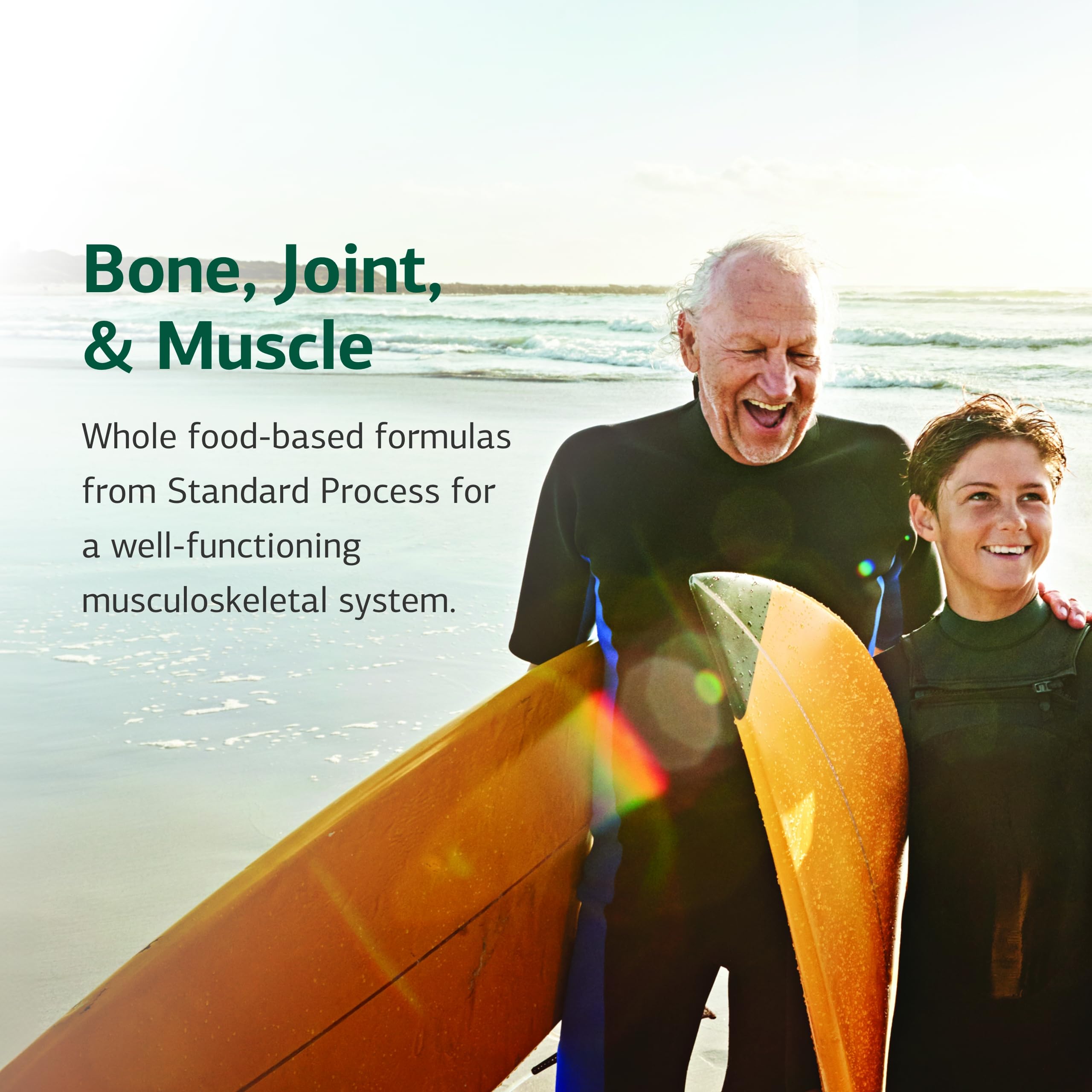 Standard Process Inc. Skeleton Nutrition Support Supplement on a kitchen counter