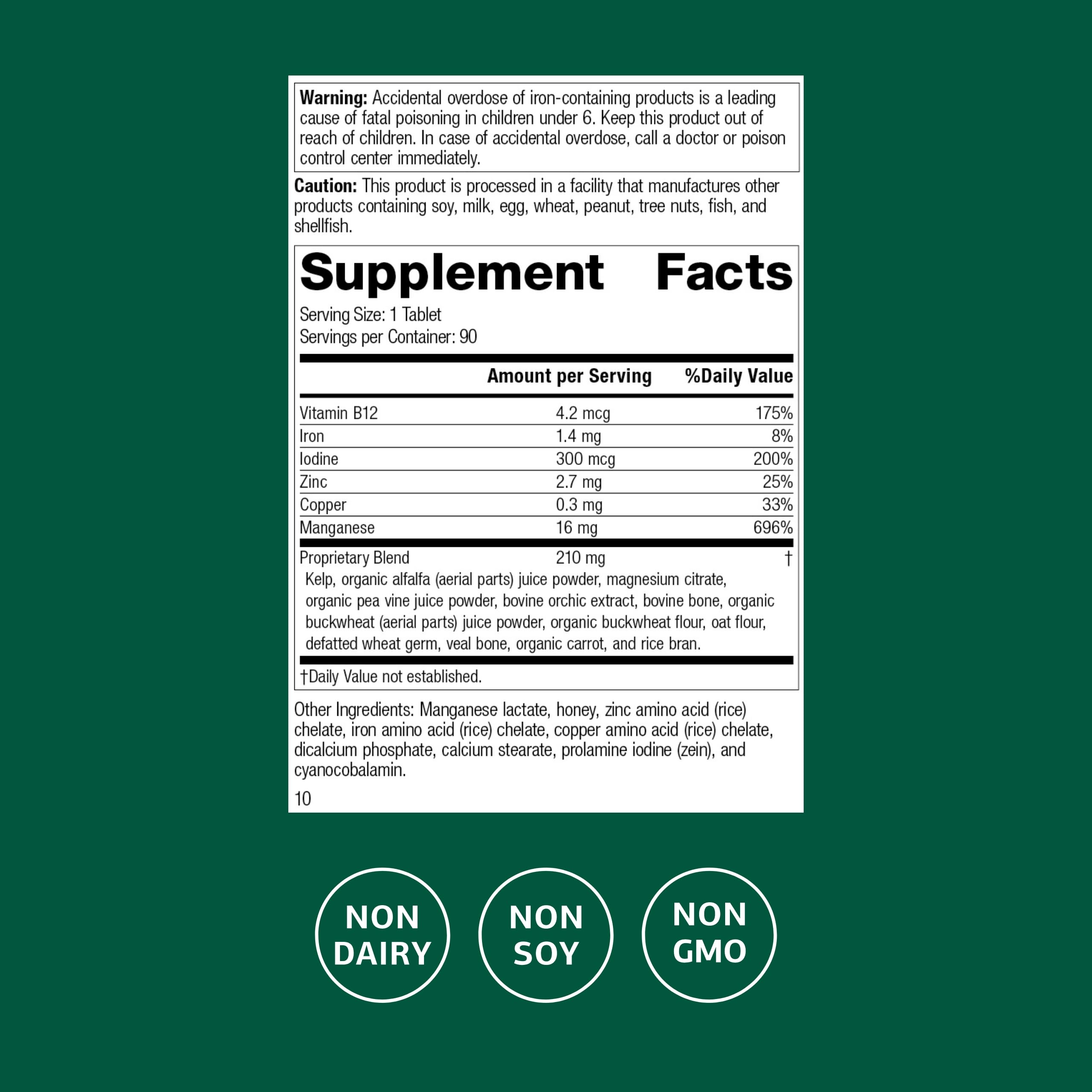 Standard Process Inc. Trace Minerals-B12 Supplement softgel packaging