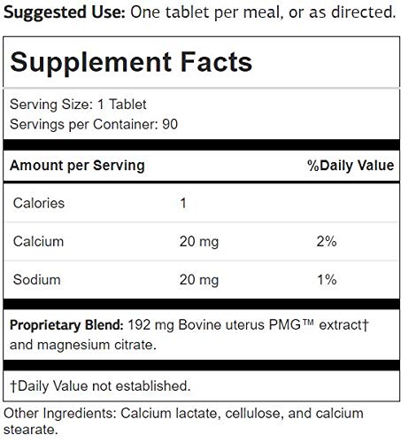 Standard Process Inc. Utrophin PMG Uterine Support Supplement packaging