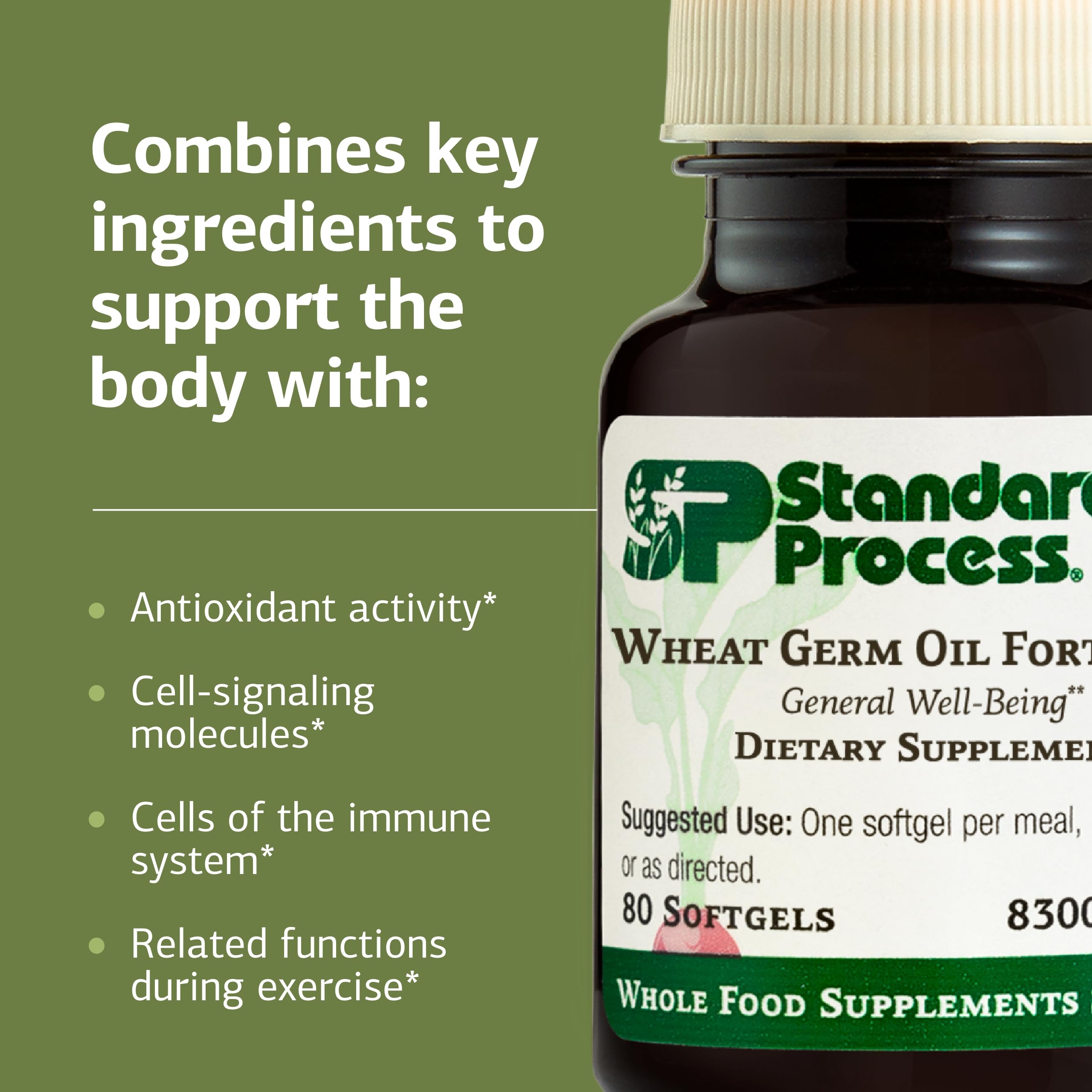Standard Process Inc. Wheat Germ Oil Vitamin E Supplement capsules