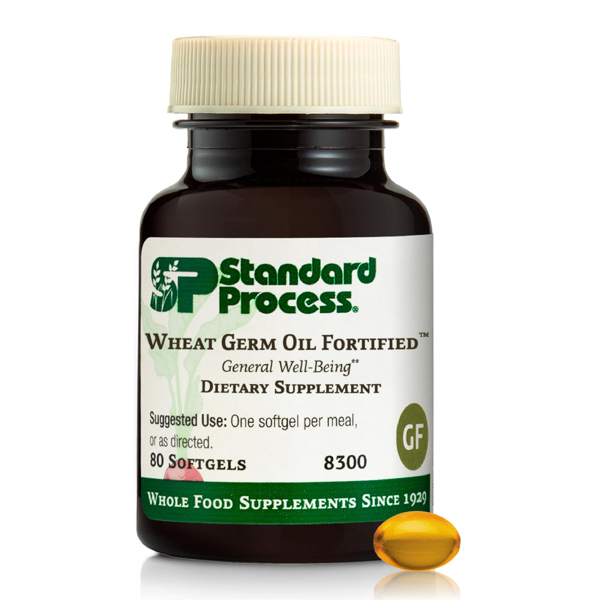 Standard Process Inc. Wheat Germ Oil Vitamin E Supplement front view