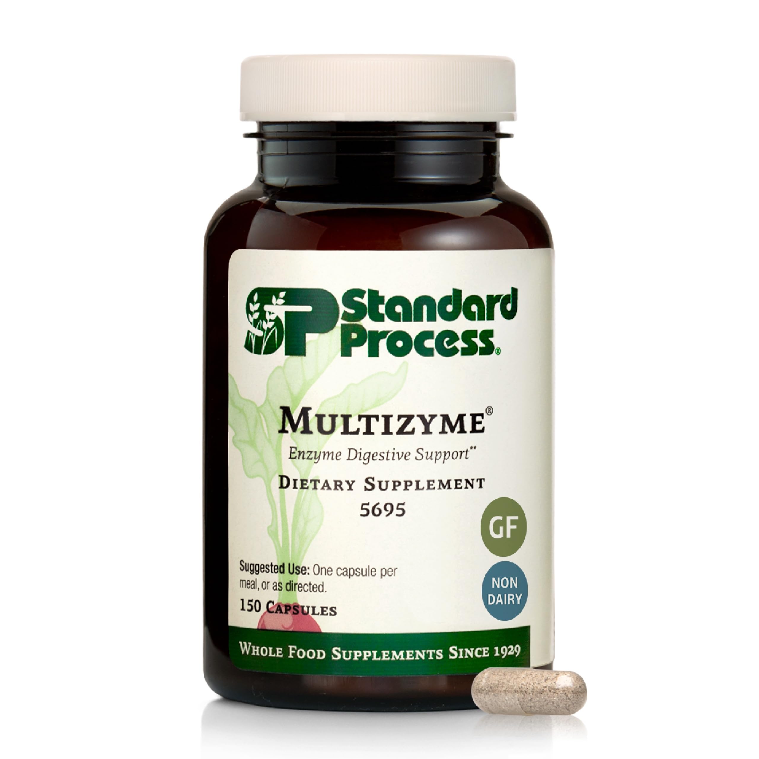 Standard Process Multizyme multi-enzyme supplement front view of packaging