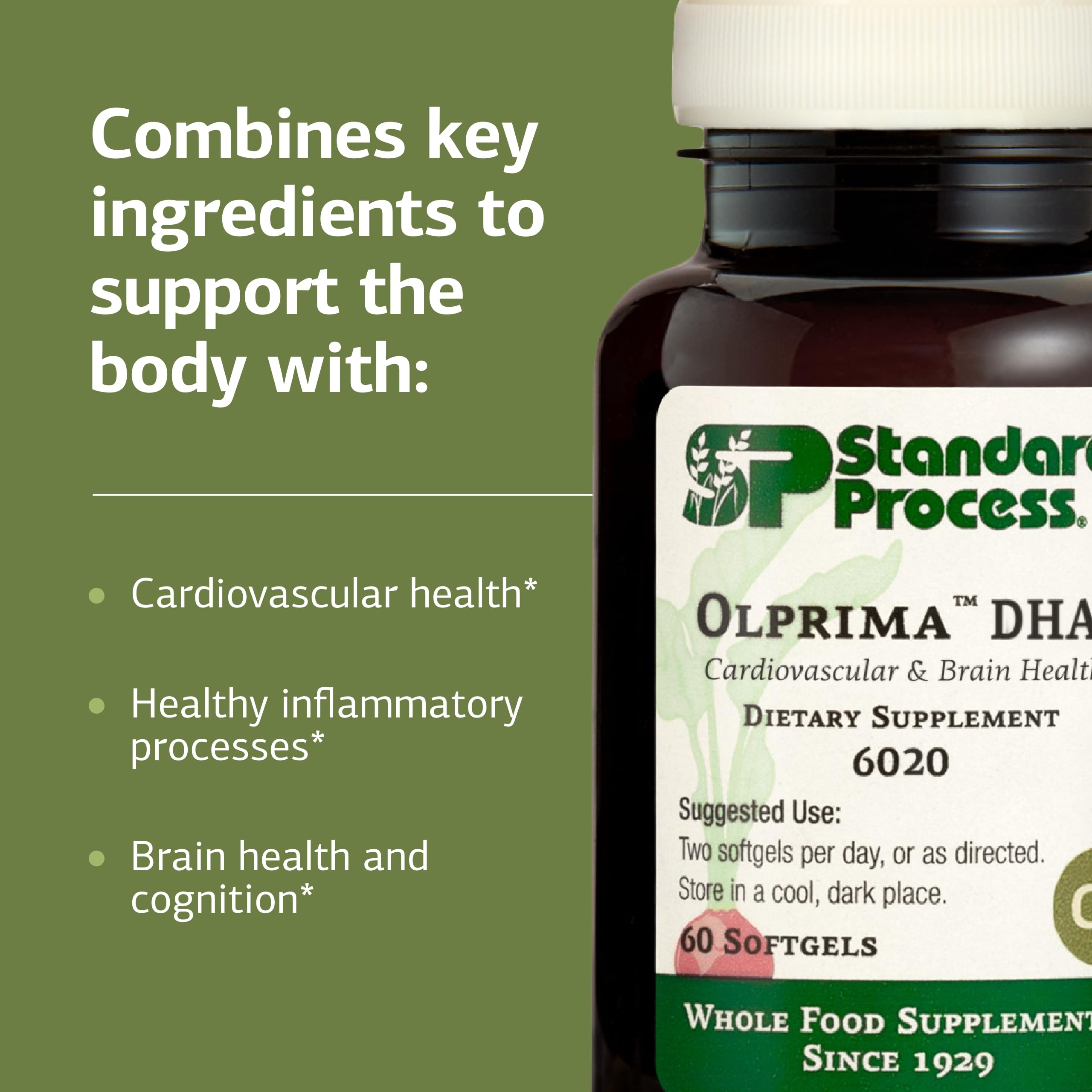 Standard Process Olprima DHA Omega-3 Supplement ingredients list