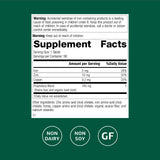 Standard Process Zinc Complex Supplement back view with ingredients