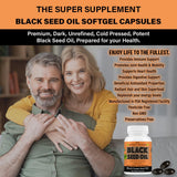 StarDunes Black Seed Oil Softgel Capsules on a wooden table
