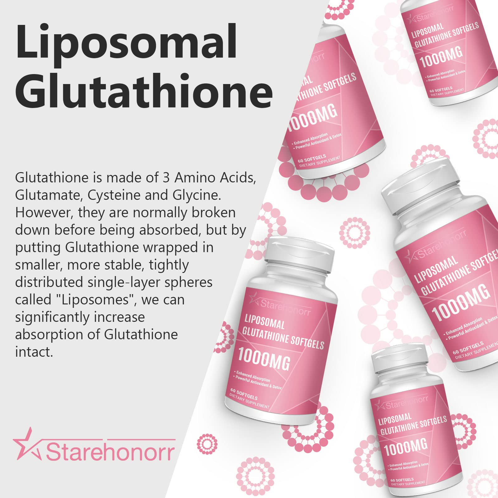 Starehonorr Liposomal Glutathione Softgels with measuring spoon