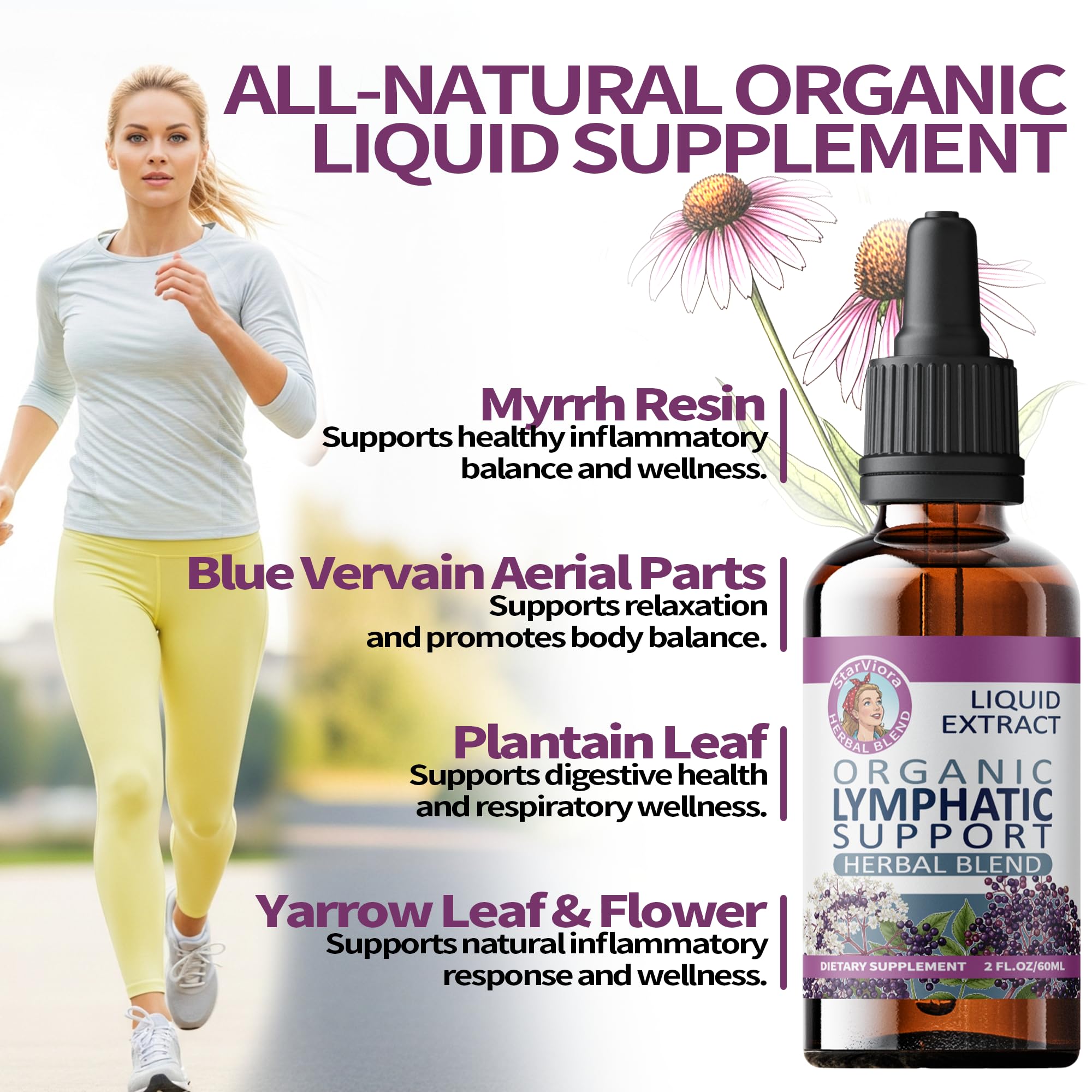 StarViora Lymphatic Support Drops packaging with label