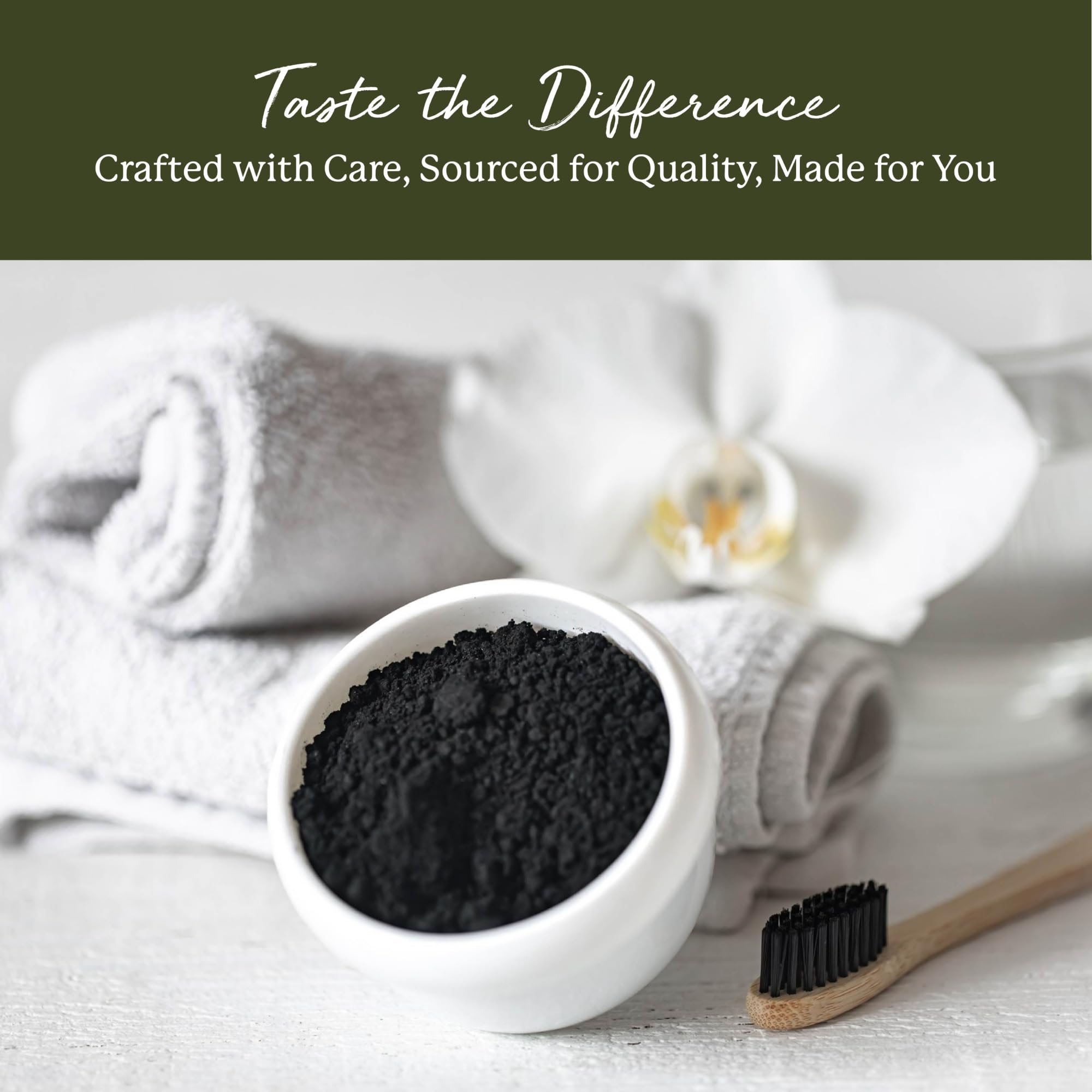 Starwest Botanicals Activated Charcoal Powder 45g in a bowl