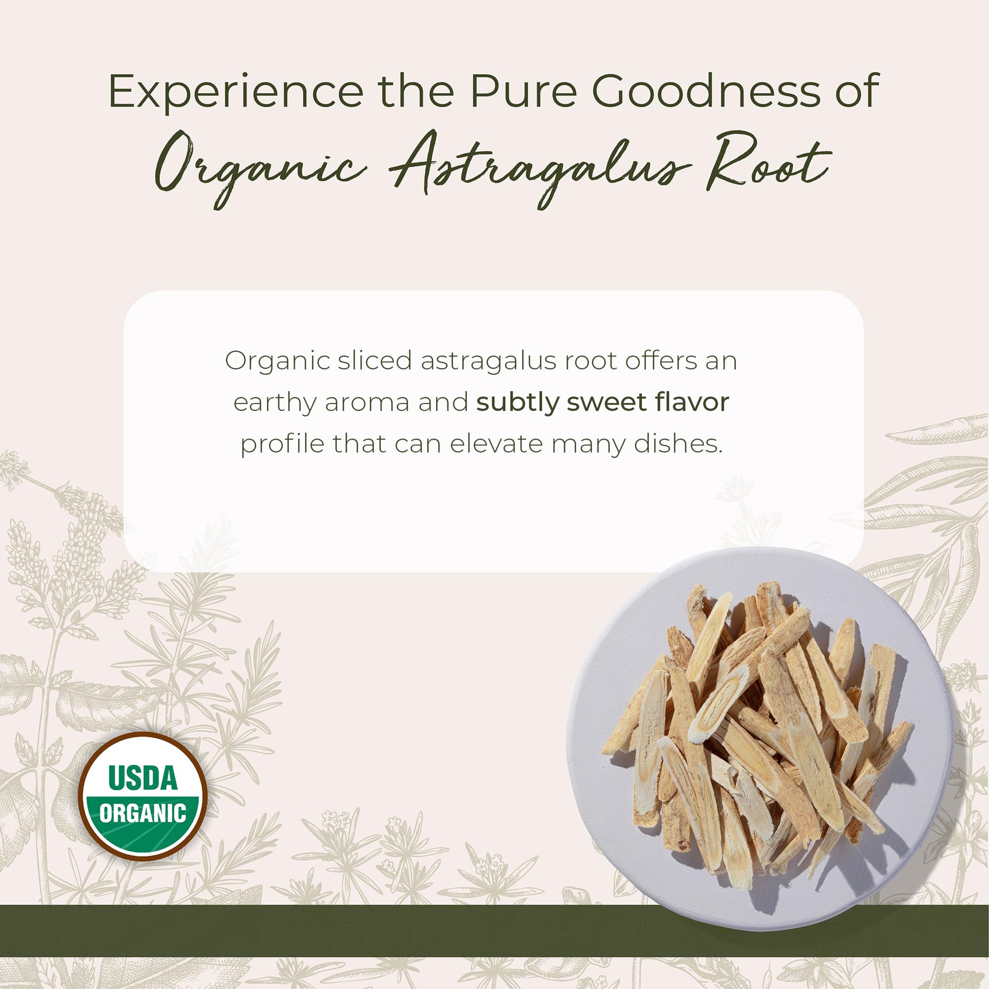 Starwest Botanicals Astragalus Root 132g packaging details